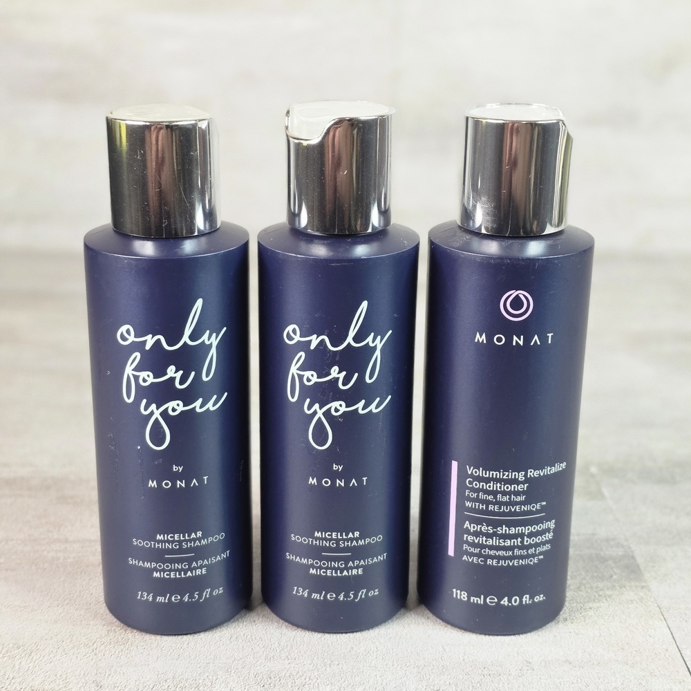 Lot 2 Monat Micellar Soothing Shampoo & 1 Volumizing Revitalize Conditioner New